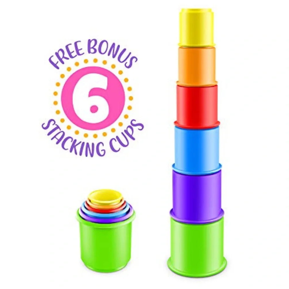 MindSprout Bouncy Bird Ball Bash, Hammer, Balls, and Bonus Stacking Cups - Picture 3 of 7